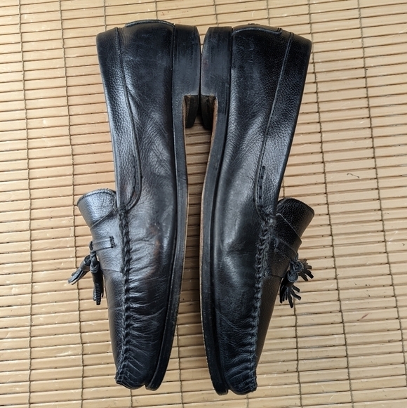 Bally Mens Leather Tassel Slip On Loafer Shoes Black leather Size 10.5D.   73.5p main image 7